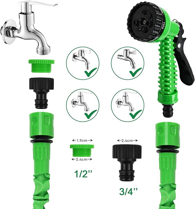 Furtun de Grădină Extensibil 60m + CADOU Pistol de Udat – Set 1+1 GRATIS!
