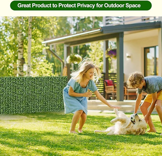 Gard Artificial Verde cu Frunze, 300x100 cm – Intimitate și Natură fără Griji