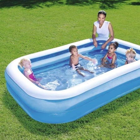 Piscina gonflabila 201 x 150 x 51 cm cu 2 inele si FUND DUBLU