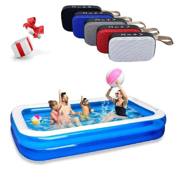 Pachet complet de vară: Piscină + Boxă Bluetooth + Pompă + Hamac