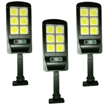 Set 3 x Lampa solara  6 COB LED cu senzor de miscare si unghi de inductie 120 grade