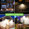SET 4 X Lampa Solara cu LED 6COB 120 LED cu Senzor de Miscare, Panou Solar Incorporat, Brat de Montare Inclus, Telecomanda cu Functii Multiple